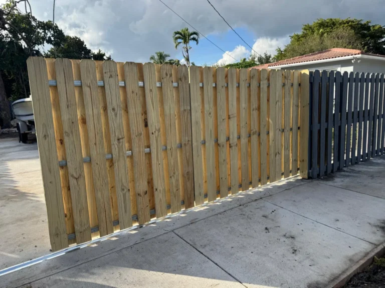 Shadowbox wood slide gate